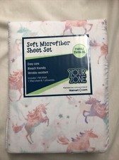 Your Zone Unicorns Sheet Set Twin/Twin-XL Soft Microfiber Brand New