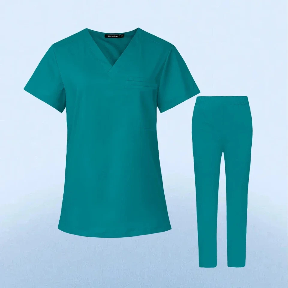 Trajes Exfoliantes para Hombres Uniforme de Enfermera Mujeres Conjunto Médica Ultra Suave Elastizado Ropa de Trabajo  Foto 4 de 4