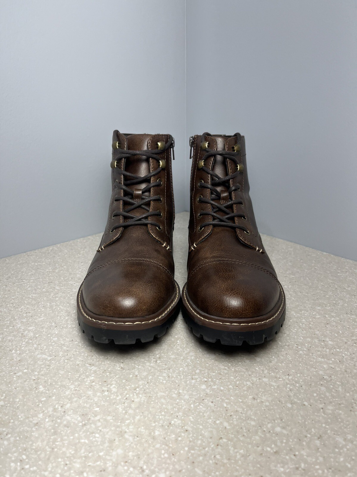 Sonoma Goods For Life Coltonn Brown Men's Combat Boots Ortholite