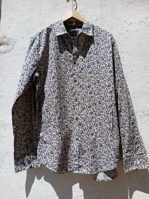   Ital. Designer Hemd  ''sisley'' Hipster Boho Rockabilly Elegant Unisex L/XL