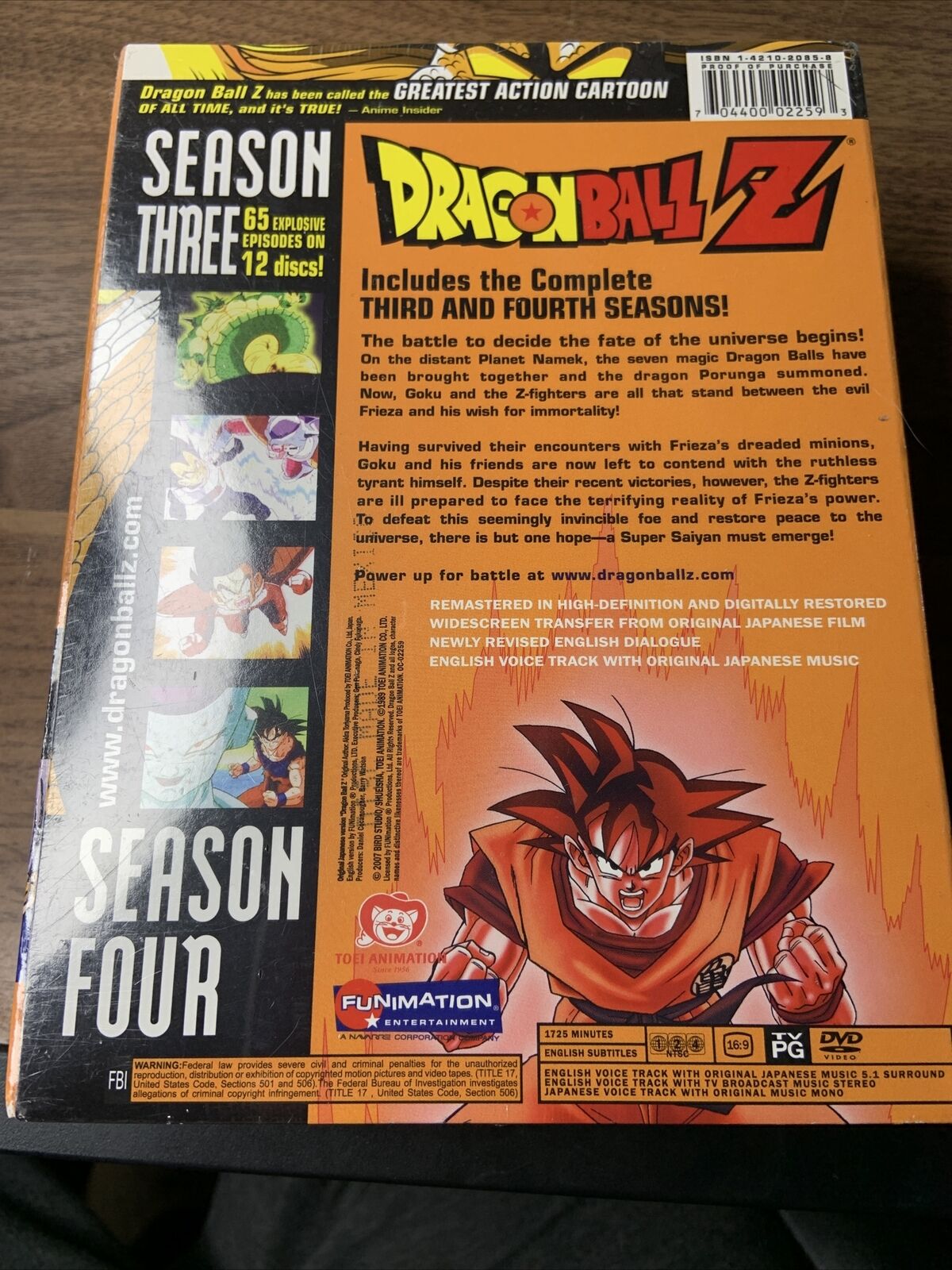 Dragon Ball Season 1 Digitally Remastered ~ DVD Set Episodes 1-31 Uncut ~  Anime 704400051906