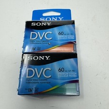 2 NEW Sony DVC Tapes Mini DV DVM60PRRX Pack of 2 NEW COLOR CASSETTES