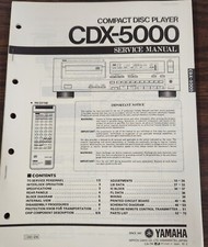 Yamaha CDX-5000 Compact Disc Player Service Manual - Original