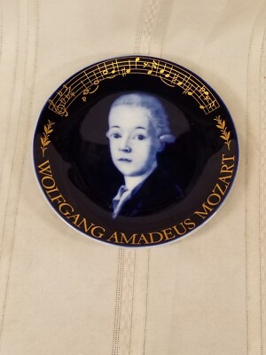 Echt Cobalt Wolfgang Amadeus Mozart Blue Plate Limited Edition
