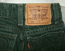 VINTAGE NEW OLD STOCK LITTLE LEVI'S 560 KIDS BLUE JEANS SZ5 SLIM ORANGE TAG USA