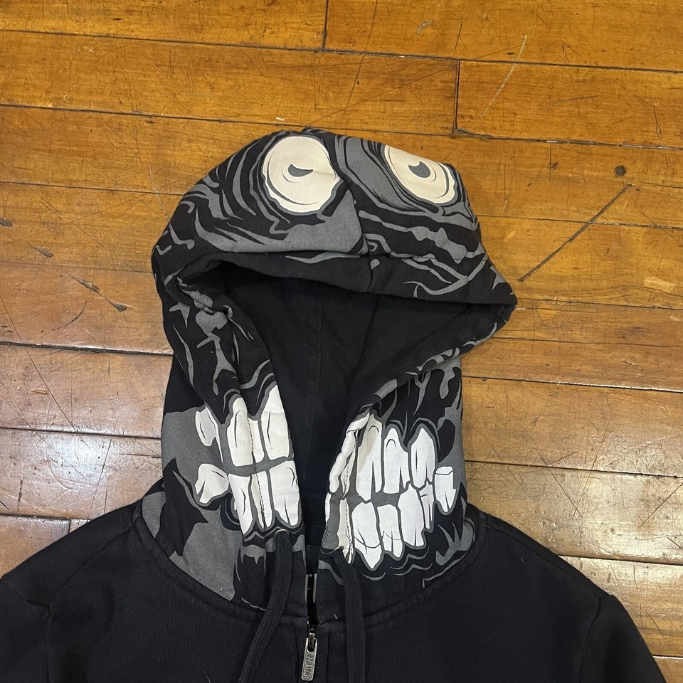 Iron Fist Hoodie Full Zip Skeleton Skull Emo Destroy Everything Black Size Small eBay