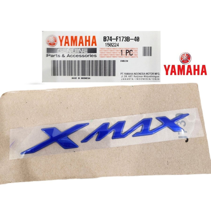 Genuine Parts Yamaha XMAX 250/300 3D Emblem Logo BLUE Chrome B74