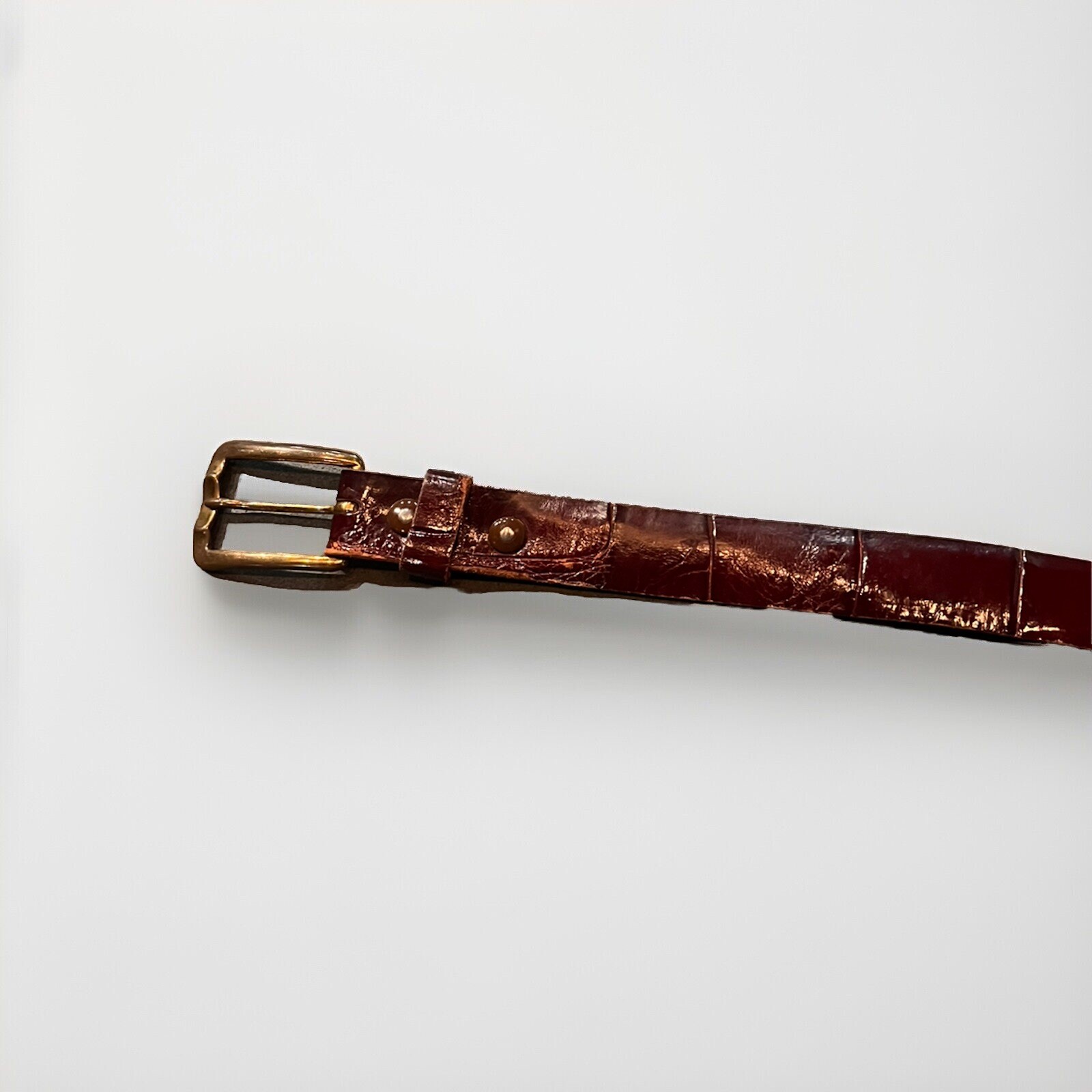 Vintage Brown Belt Size 34 Crocodile Look? READ