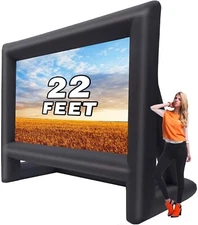 GYUEM 22 feet Inflatable Projector Screen Includes Rope, Blower,Tent Stakes
