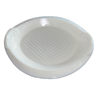 c1930s Milk Glass Give Us Today Our Daily Bread Serving Plate 11''