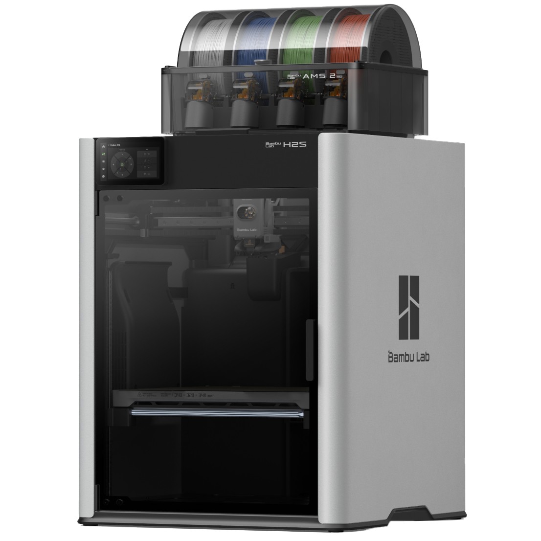 Bambu Lab H2S Combo (340 x 320 x 340 mm), 3D Drucker, Schwarz, Grau - Bild 2