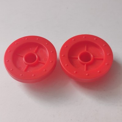 Vtg 1977 Mego Micronauts ANDROMEDA ORIGINAL Replacement Part LARGE WHEELS Pair