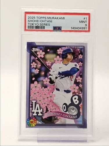 SHOHEI OHTANI 2025 TOPPS TAKASHI MURAKAMI MLB TOKYO SERIES PSA 9 Q2161
