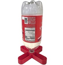 RED 4 Way Anti Drown Soda Pop Chick Waterer for 20oz, 1-liter or 2-liter Quail