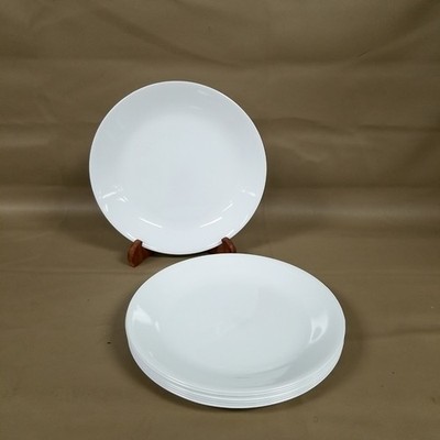 Set of 8 Corelle by Corning Ware 'Winter Frost' White 10'' Dinner Plates