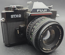 Fuji STX-2 SLR 35mm film camera  50mm f/1.9 lens FOR PARTS NOT TESTED