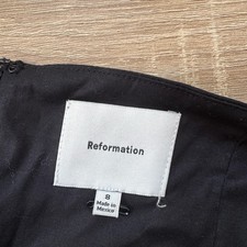 NWT Reformation Babette Halter Mini Dress Black 8
