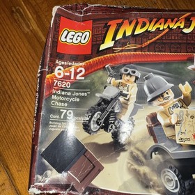 Brand New Lego Indiana Jones 7620: Motorcycle Chase From 2008 With Damaged Box