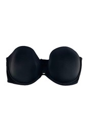 36D Calvin Klein Womens Black Lined Underwire Back Closure Strapless Bra W/Strap