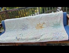 Quilt, Vintage Handmade, Hand tied Star Quilt