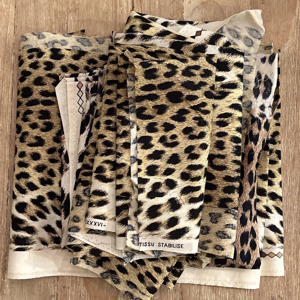 Tela de algodón Romanex Boussac Panthere de Somalie animal estampado restos chatarra Foto 3 de 4