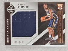 2015-16 Panini Limited Jersey Materials 50/149 Myles Turner Rookie RC Pacers