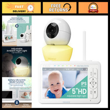5" HD Video Baby Monitor with Camera Audio, Night Vision, 1000 ft Range, VOX A