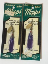 2 Vintage Mepps Aglia No. 0 French British PA...