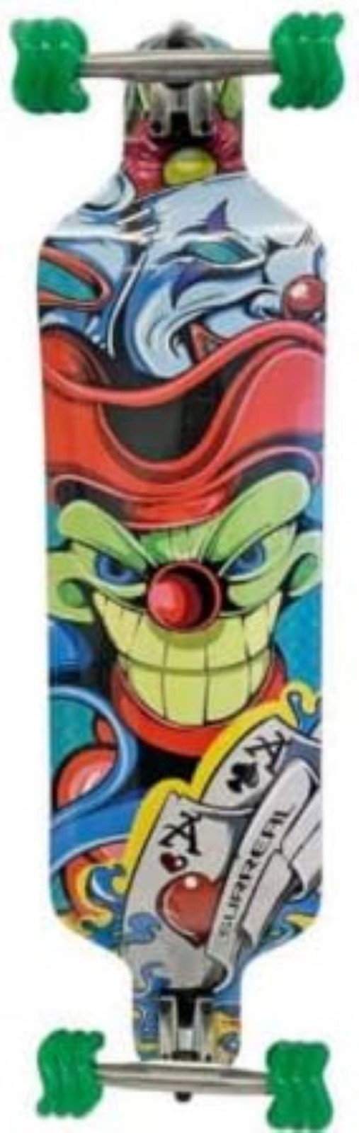 Shark Wheel Joker - skateboard Longboard with 70MM, 78A Green DNA Shark Wheels