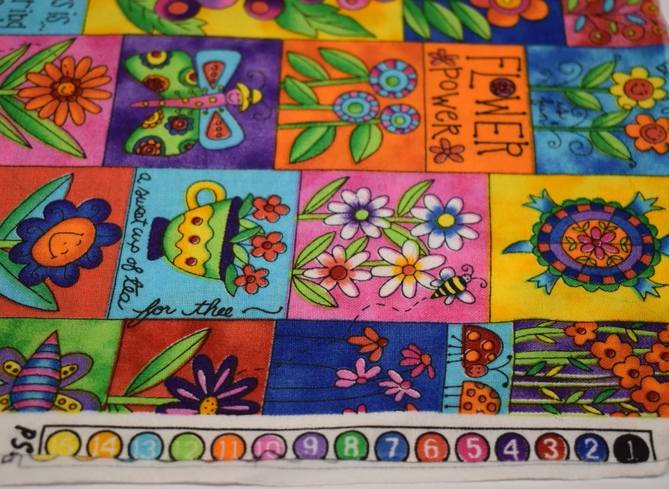 k.p. kids CRANSTON cotton fabric USA butterfly FLOWERS TURTLES LADY BUG 1/2 yard - Image 2 of 4