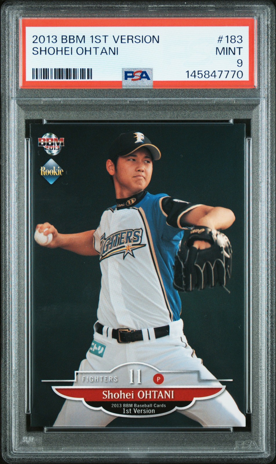 2013 BBM 1ST VERSION #183 SHOHEI OHTANI PSA 9