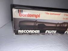 BONTEMPI RECORDER FLUTE INSTRUMENT RB38.2 ITALY BROWN PLASTIC IN CASE SOPRANO