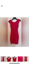 Y2K Vintage Guess Hot Pink Ribbed Dress XS