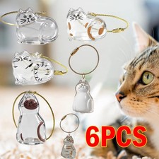 6PC Cat hair storage box pendant cat hair storage capsule keychain commemorative