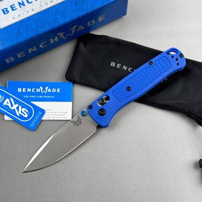 Benchmade Bugout 535 Blue Grivory Handle CPM-S30V AXIS Lock Folding Knife