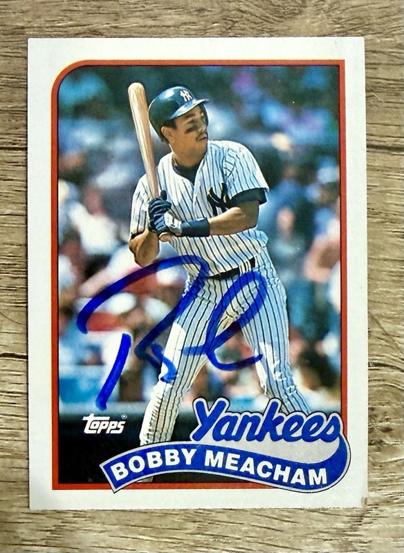 1989 Topps Bobby Meacham Autograph #436 Signed Auto New York Yankees