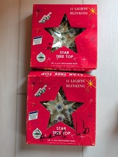 2 Vintage Star Christmas Tree Toppers Lot ***Read*** Liberty Bell