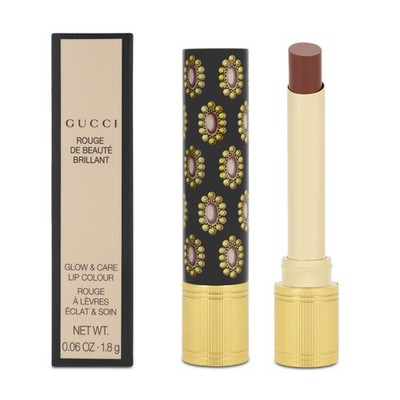 Gucci Red Lipstick Rouge De Beaute Brillant Glow & Care Lip Colour 515 Devotion
