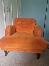 Velvet Armchair for Living Room or Reading Room with Armrest