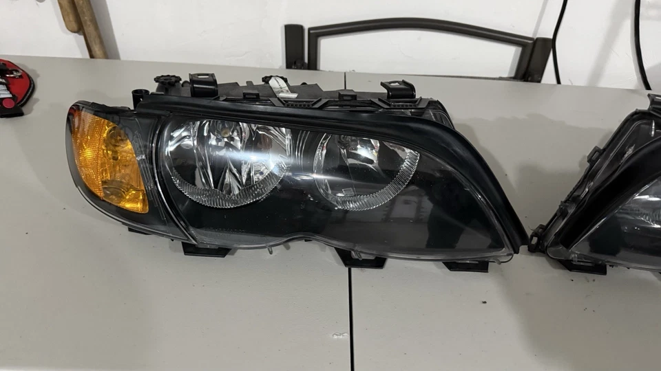 02-05 BMW E46 Sedan 325I 328I 330I Halogen Headlights Set Pair Left Right - Imagem 4 de 4