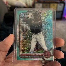 2022 Bowman - Chrome Prospects Alvin Guzman #BCP-18 Aqua Shimmer Refractor /125