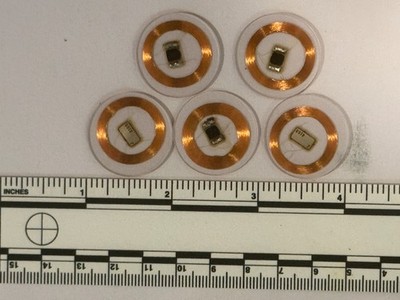 5Pcs/Lot 125Khz EM4100 TK4100 Chip Transparent Coin ID RFID 25MM