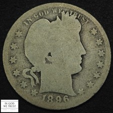 1896 O Barber Silver Quarter 25C