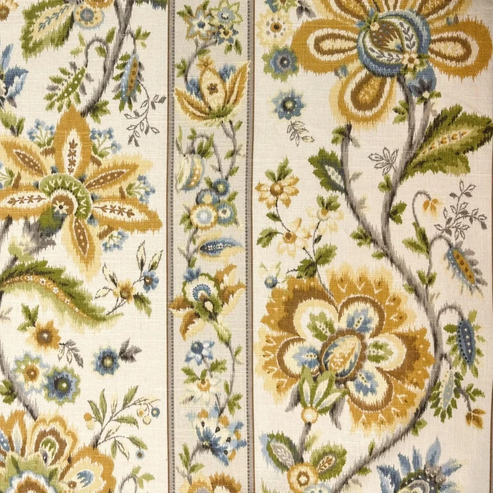 Braemore Floral ÁMBAR Decoración del Hogar Lino Cortina Almohada Tela de Costura POR Foto 2 de 4