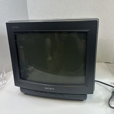 Sony Trinitron 13" KV-13TR24 Vintage TV for Gaming Color TV NO REMOTE Tested
