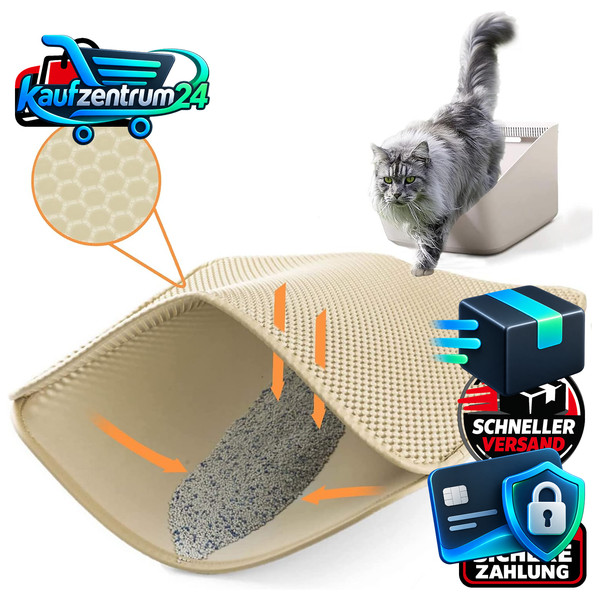 Katzenklo Matte 60 X 40Cm EVA Wasserdicht Leicht Zu Reinigen Unterleger Vorleger-image