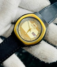Orient Vintage Automatic 21 Jewels Men Watch Day Date Japan Made Leather Band