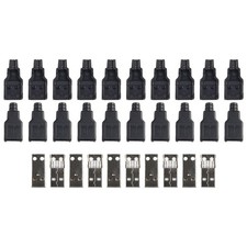 10* USB 2.0 und schwarzes Kunststoffgeh&auml;use A f&uuml;r typ 4Pin Schwei&szlig;