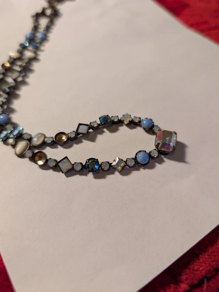 Sorrelli Necklace Multicolored Crystals Stones Large Center Crystal Statement q1 - Image 2 of 4