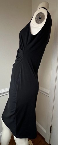 Brooks Brothers Red Fleece Black Sleeveless Stretch Cotton Modal Blend Dress S - Picture 5 of 11